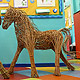 Woven willow horses