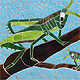 Mosspits Primary School Mosaics, 2014 - Two Grasshoppers